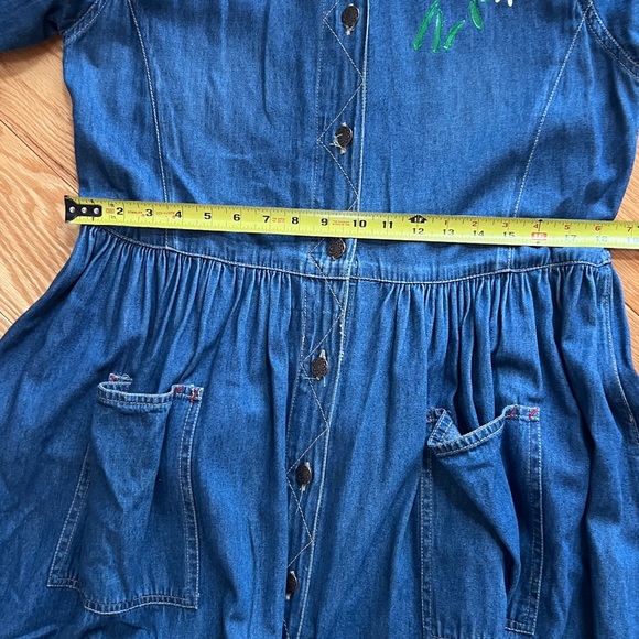 Studio Blue Floral Long Sleeve denim Dress - Picture 9 of 10